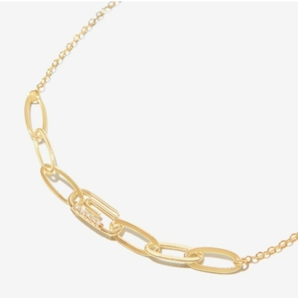 NWT Pavé Safety Pin Paperclip Bracelet By Adina Eden - Picture 3 of 7